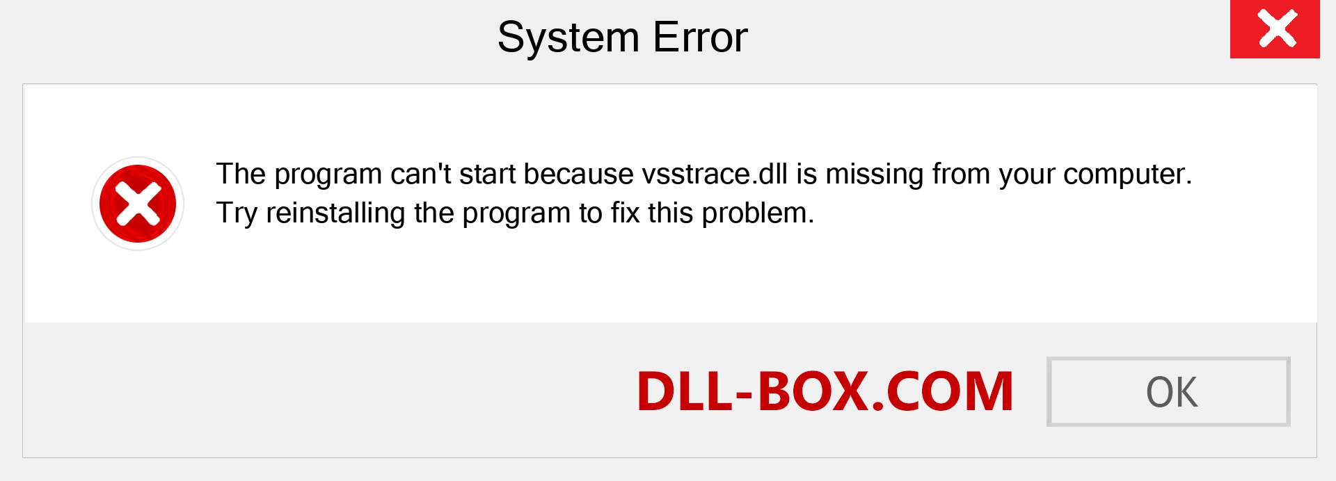  vsstrace.dll file is missing?. Download for Windows 7, 8, 10 - Fix  vsstrace dll Missing Error on Windows, photos, images